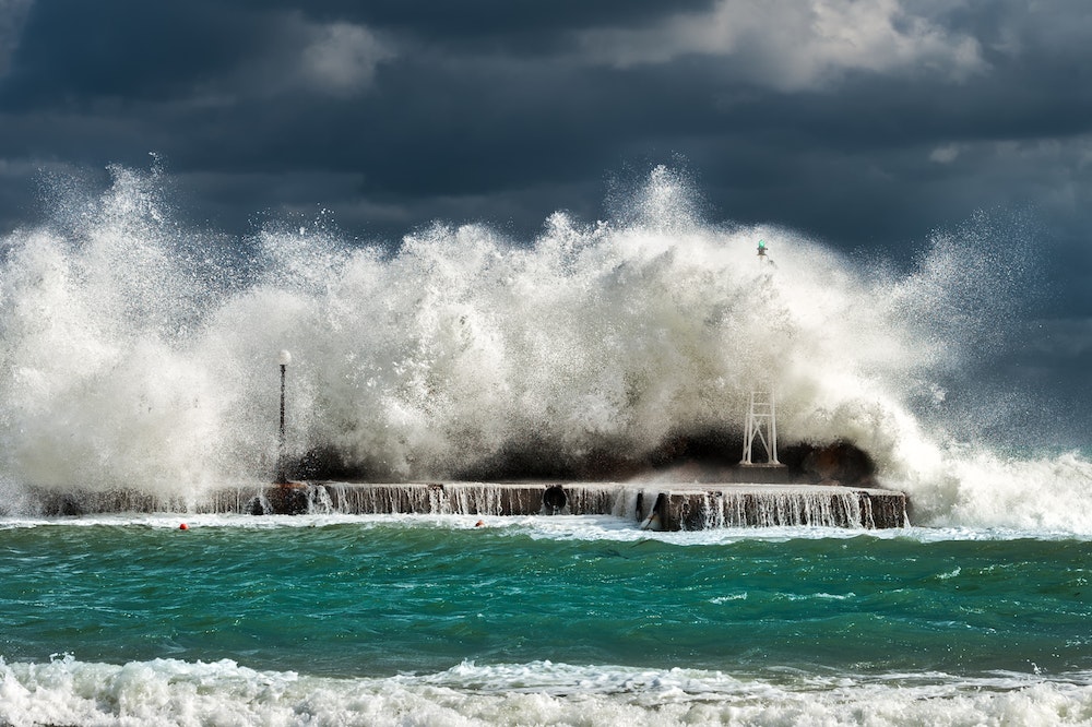 Strong waves during the storm